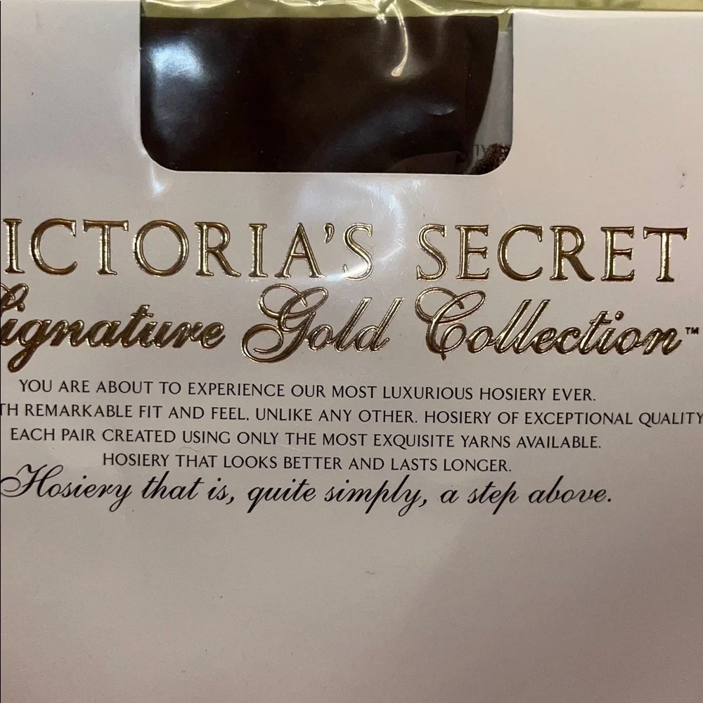 Victoria’s Secret Signature Gold Collection LG Sheer Thigh High Stockings MINK